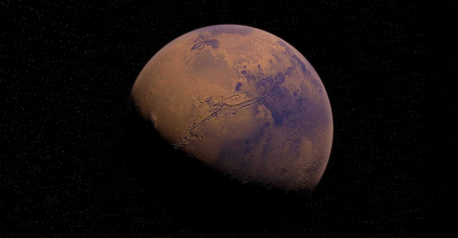Une vue de Mars, notre voisine. © Nasa