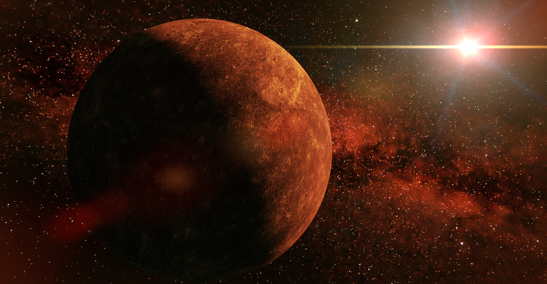 Mercure, c’est la planète la plus proche du Soleil et la mission BepiColombo a été lancée pour aller en apprendre plus à son sujet. Ce 19 juin 2023, le vaisseau a réalisé un 3e survol rapproché. © dottedyeti, Adobe Stock