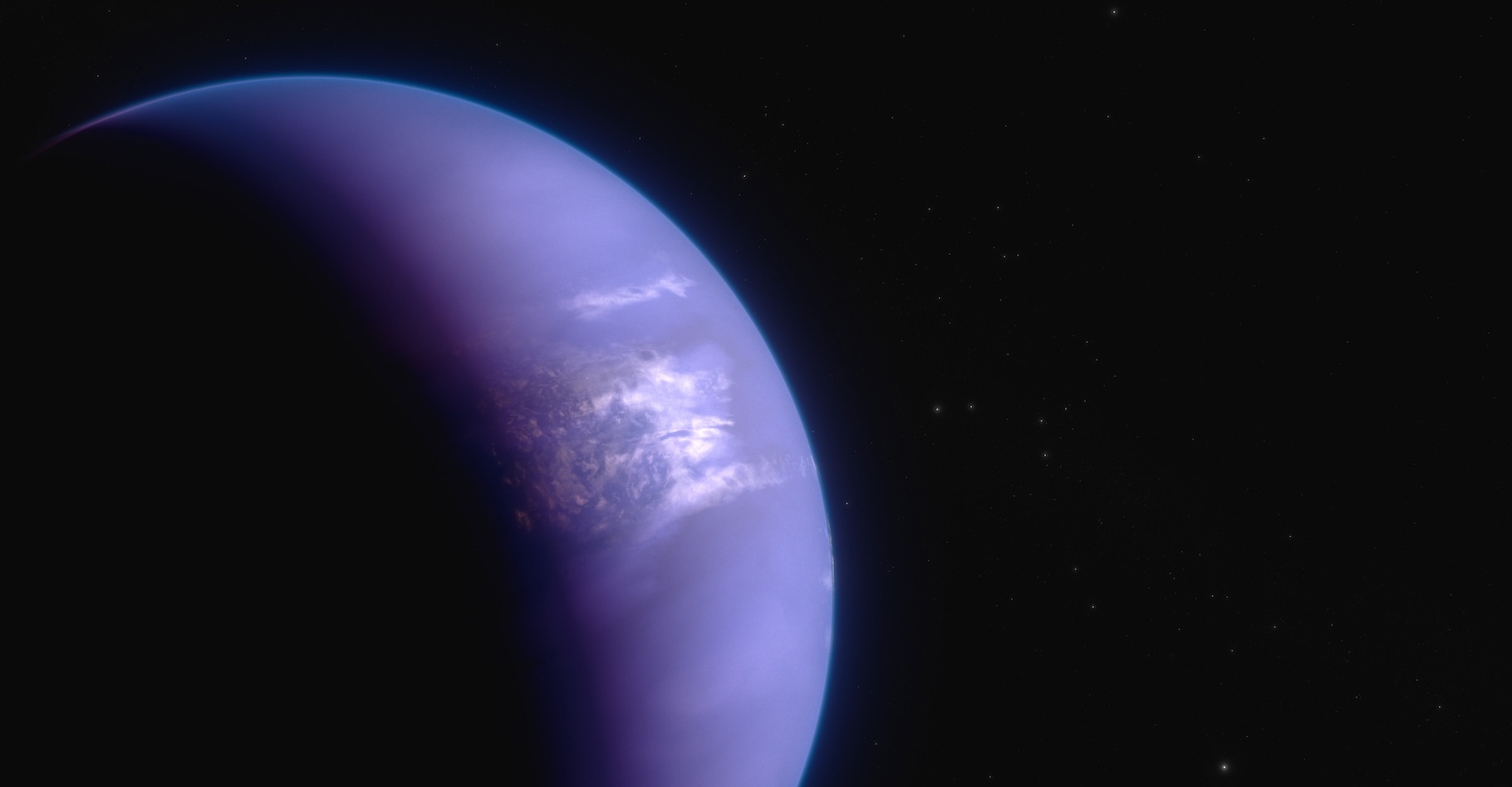 Grâce au télescope spatial James-Webb, des chercheurs savent maintenant quel temps il fait sur une exoplanète située à 280 années-lumière de notre Terre, ici en vue d’artiste. © Nasa, ESA, CSA, Ralf Crawford (STScI)