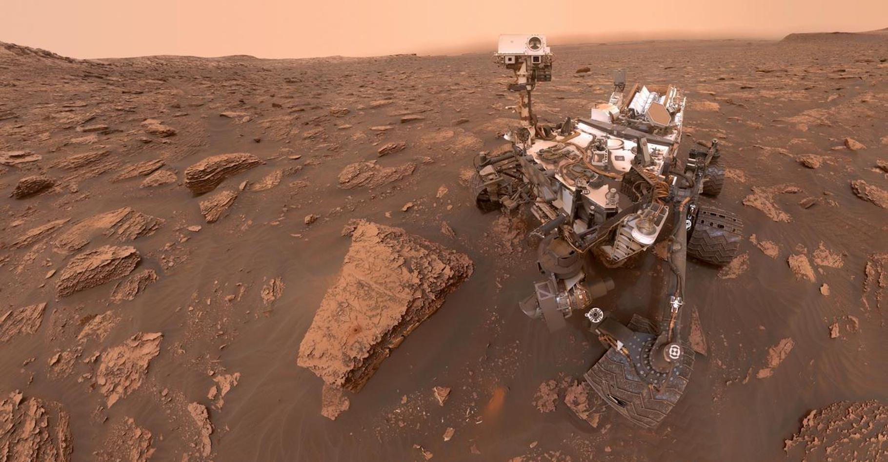 Selfie du rover Curiosity, sur Mars depuis 2012. © Nasa, JPL-Caltech, MSSS