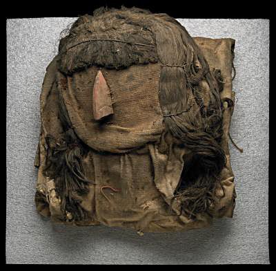 Le masque péruvien vu de manière conventionnelle, dont aucun indice ne laisse supposer la présence de coquilles à l’intérieur du bourrage. © John Weinstein/The Field Museum