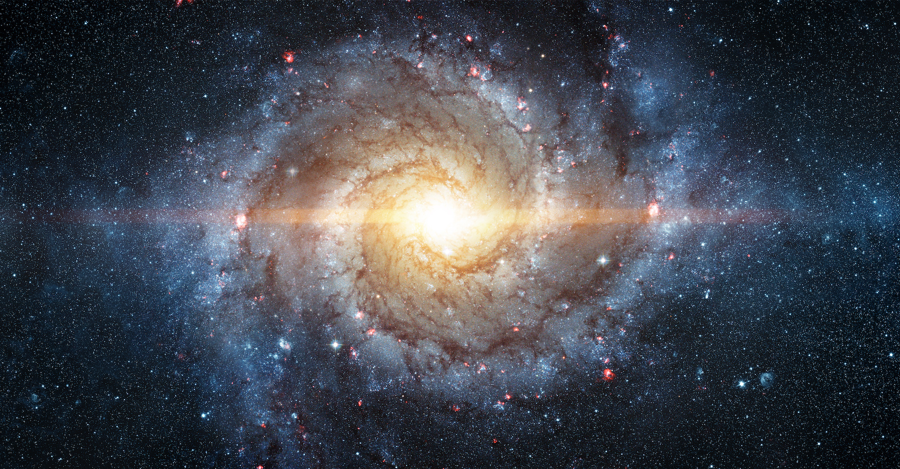 Des astronomes de l’université Northwestern (États-Unis) ont observé de nouveaux filaments au cœur de la Voie lactée — ici, une galaxie spirale pour illustration. © Tryfonov, Adobe Stock