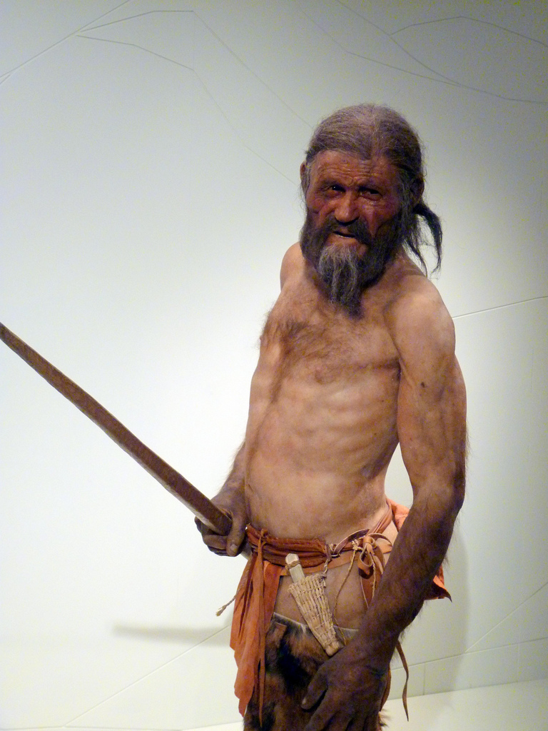 Reconstitution d'Ötzi, l'Homme des glaces. ©&nbsp;gumtau, Flickr, cc by nc sa 2.0