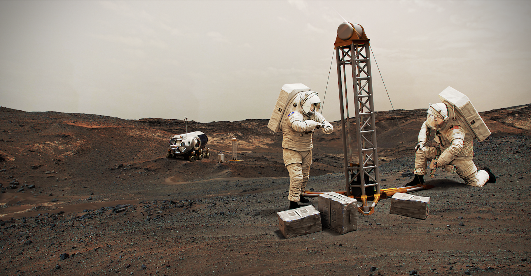 Les équipes de la Nasa travaillent à déterminer quel serait le meilleur endroit pour installer les premiers colons humains sur Mars. © Nasa