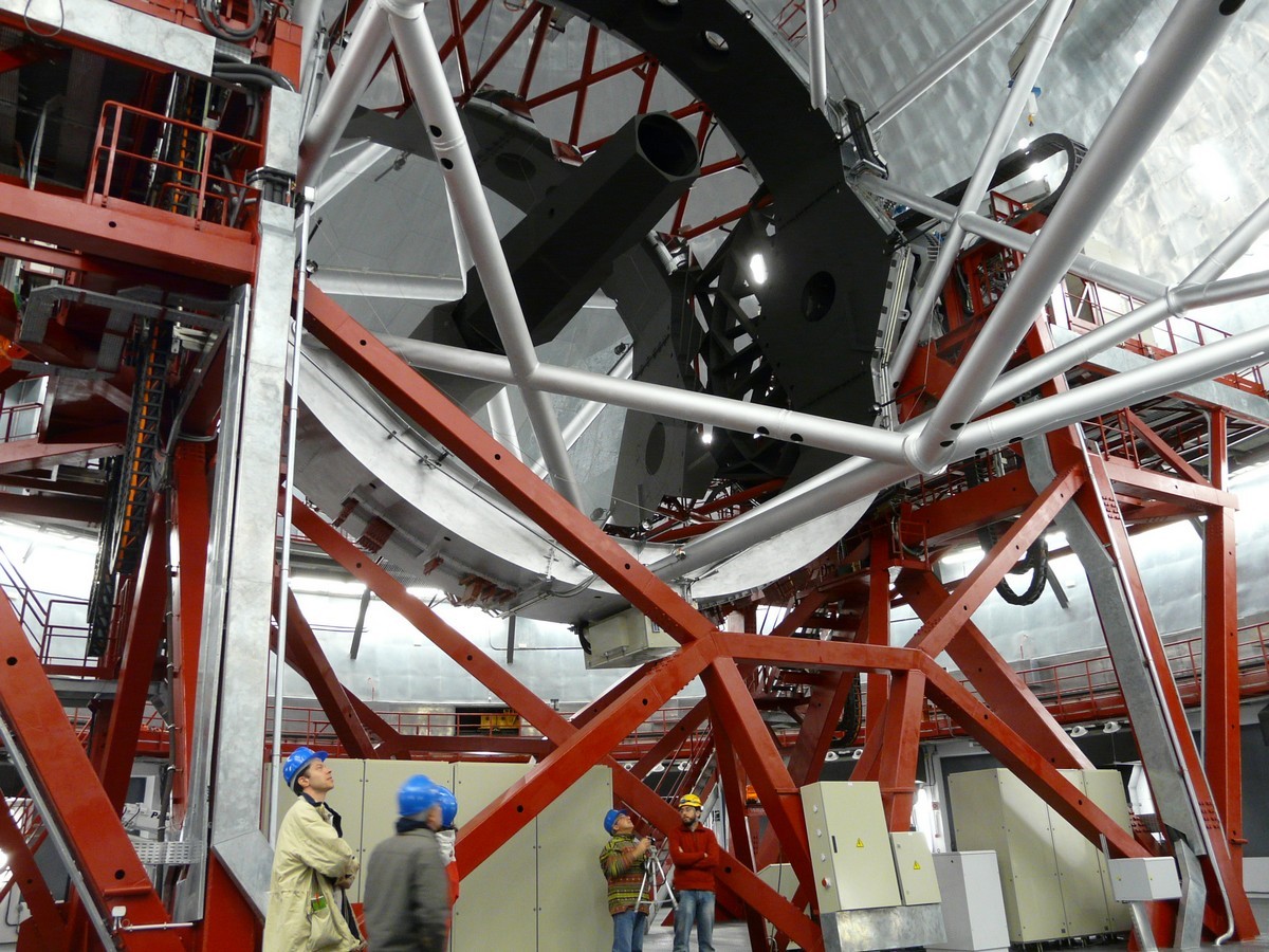 Le Gran Tecan, le plus grand télescope actuel, se trouve sur l'île de La Palma, aux Canaries. Crédit J-B Feldmann