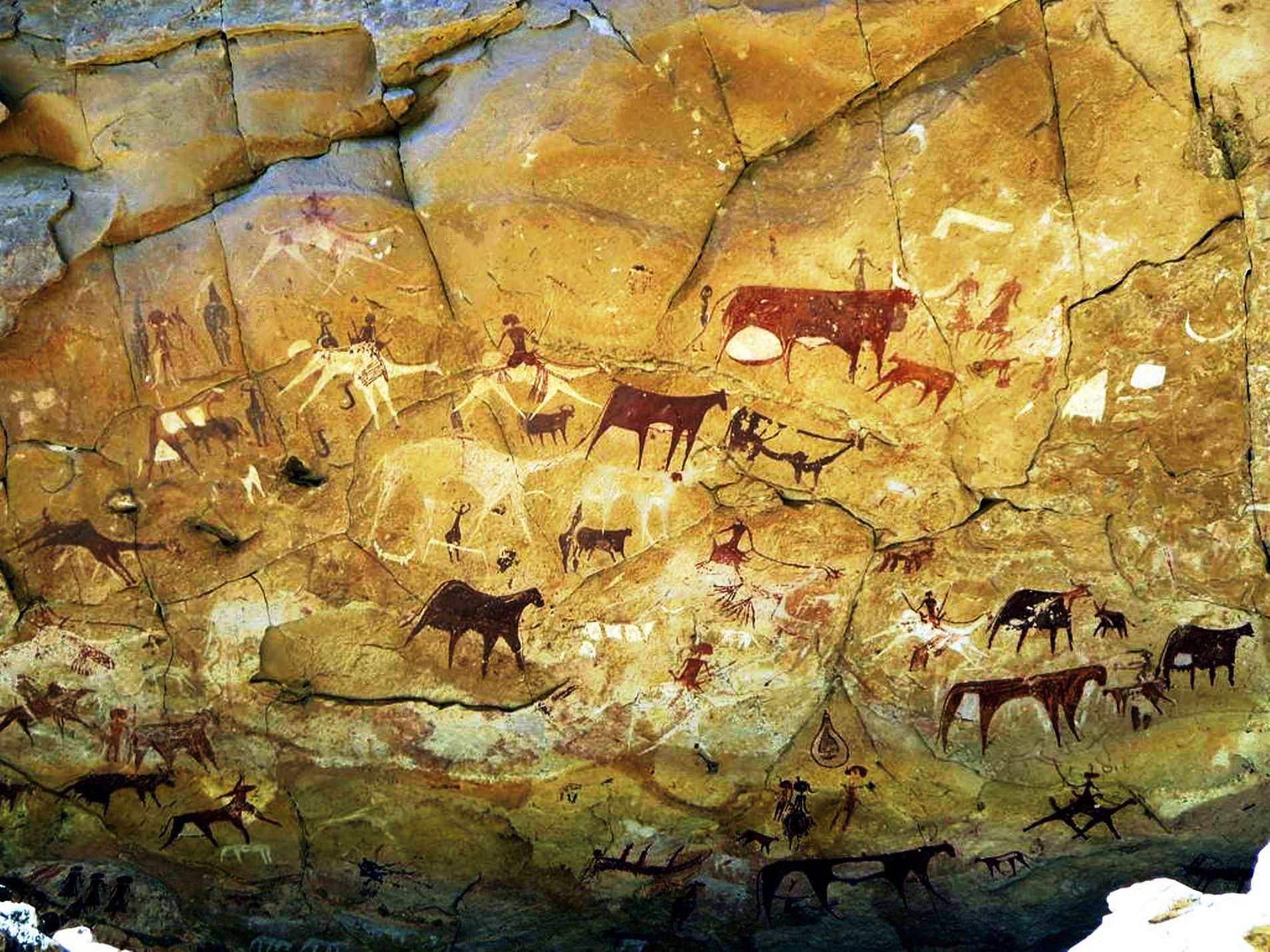 Des gravures rupestres datant de l'époque du Sahara vert au Tchad. © David Stanley, cc by sa 2.0, Wikipédia