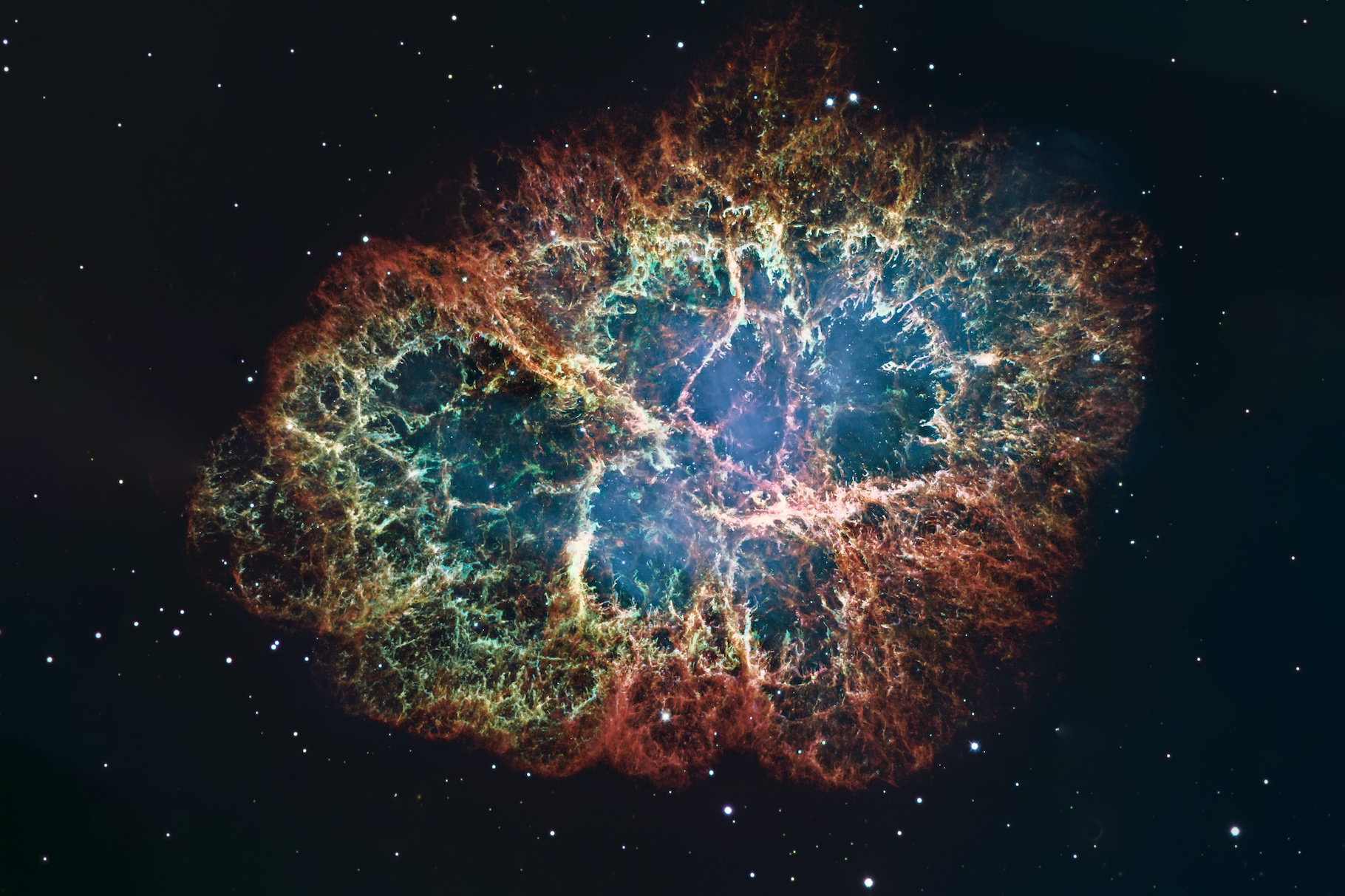 La nébuleuse du Crabe (Messier 1 ou M1) est un rémanent de supernovae. Des chercheurs de l’université de l’État du Michigan (MSU, États-Unis) avancent aujourd’hui que le carbone pourrait se former bien plus rapidement qu’on le pensait au cœur de tels objets. © allexxandarx, Adobe Stock