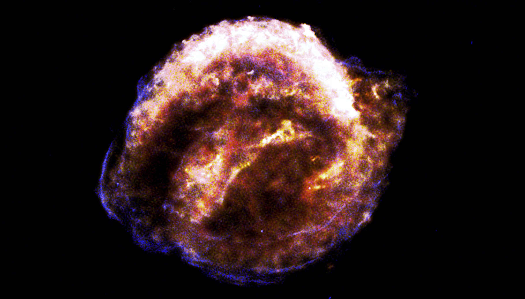 Dans ce qu'il reste de la supernova de Kepler, observée depuis la Terre il y a 400 ans, des astronomes de la Nasa ont mesuré des amas se déplaçant à des vitesses allant jusqu’à 37 millions de kilomètres par heure. © M. Millard et al., Université du Texas à Arlington, CXC, Nasa