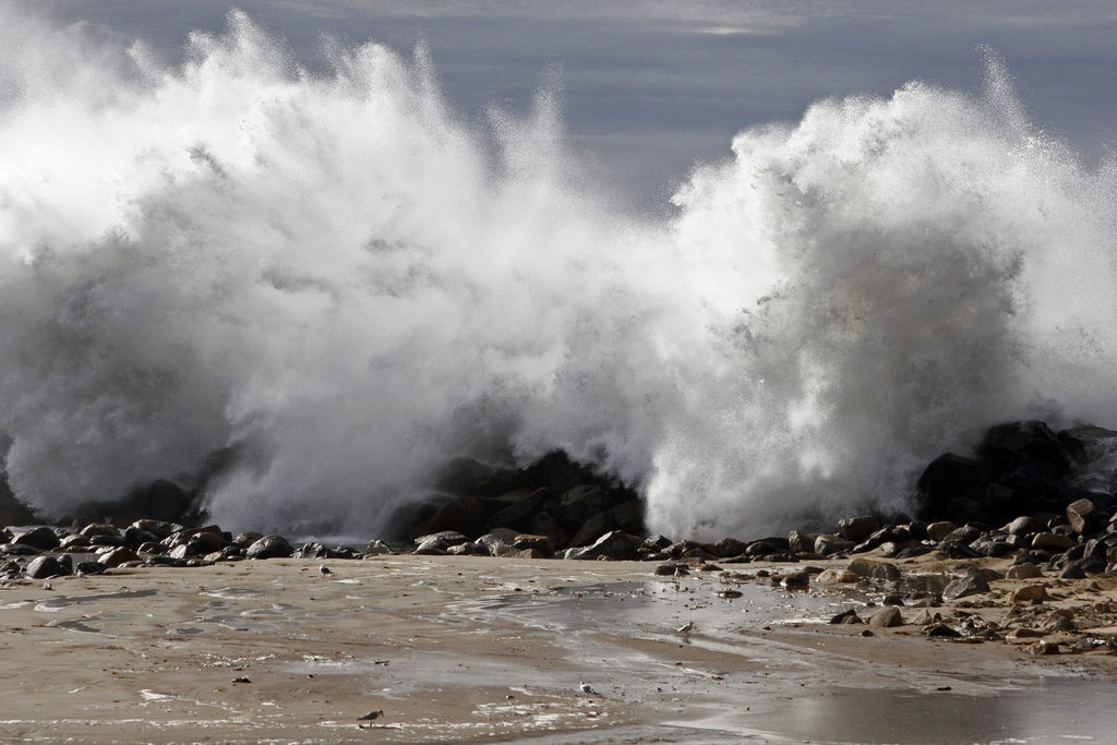 La tempête Qumaira frappe tout l’ouest de la France, et la Bretagne en premier lieu. Le Finistère est même placé en alerte rouge à cause du risque d’inondation. © Mikebaird, Flickr, cc by 2.0