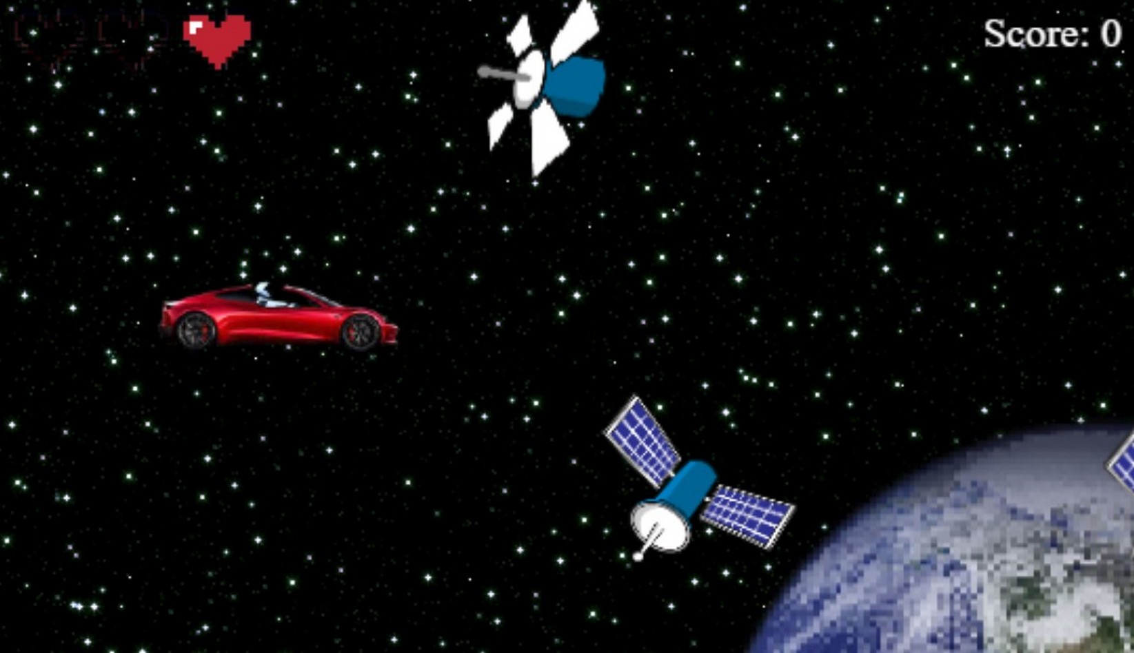 Extrait du jeu vidéo Starman Tesla Game. © AutoWise
