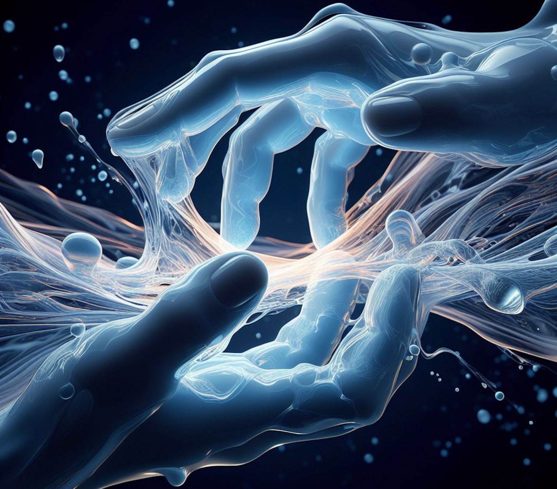 Des physiciens de l’université de Lancaster (Royaume-Uni) suggèrent que toucher un superfluide reviendrait à toucher un fluide en deux dimensions. © Microsoft Bing, Créateur d’image, Dall-E 3