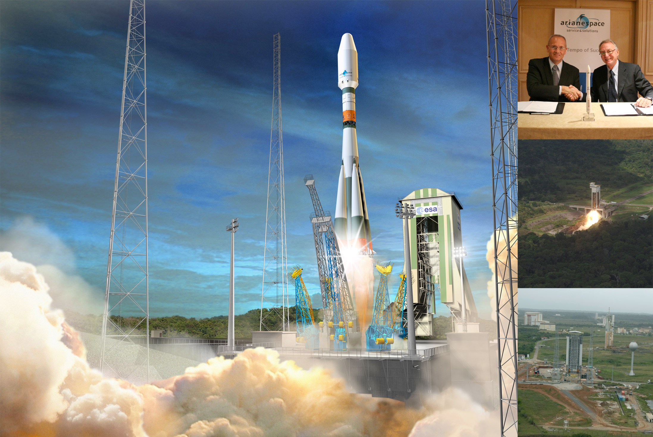 Dimensionné pour l’emport de satellites d’observation et de charges utiles scientifiques de petites tailles, le lanceur Vega va se frotter aux lanceurs russes Dniepr et Eurockot qui ont lancé de nombreux satellites de l'Esa. Crédits Esa / D.Ducros / S. Corvaja