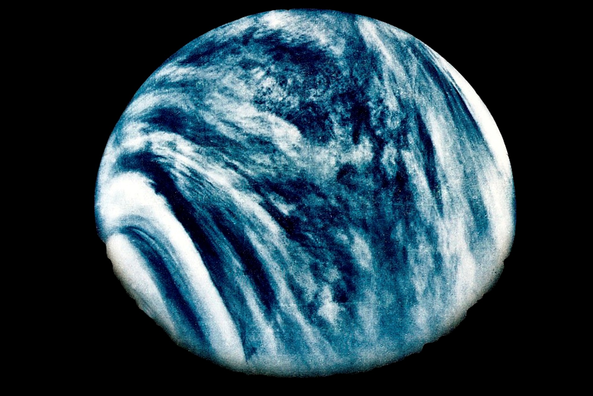 Vénus photographiée le 5 février 1974 par la sonde Mariner 10 de la Nasa. © Nasa