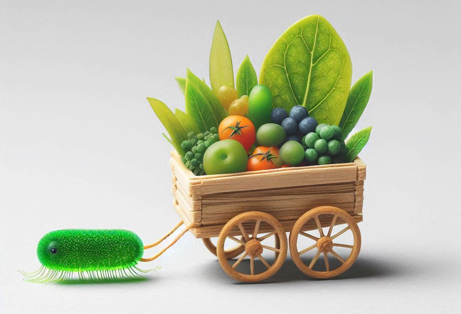 Des chercheurs japonais ont conçu de minuscules chariots tirés par des algues unicellulaires. © Image générée par Copilot