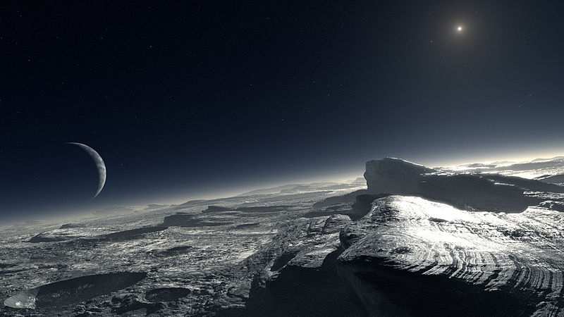 Pluton et le méthane gazeux