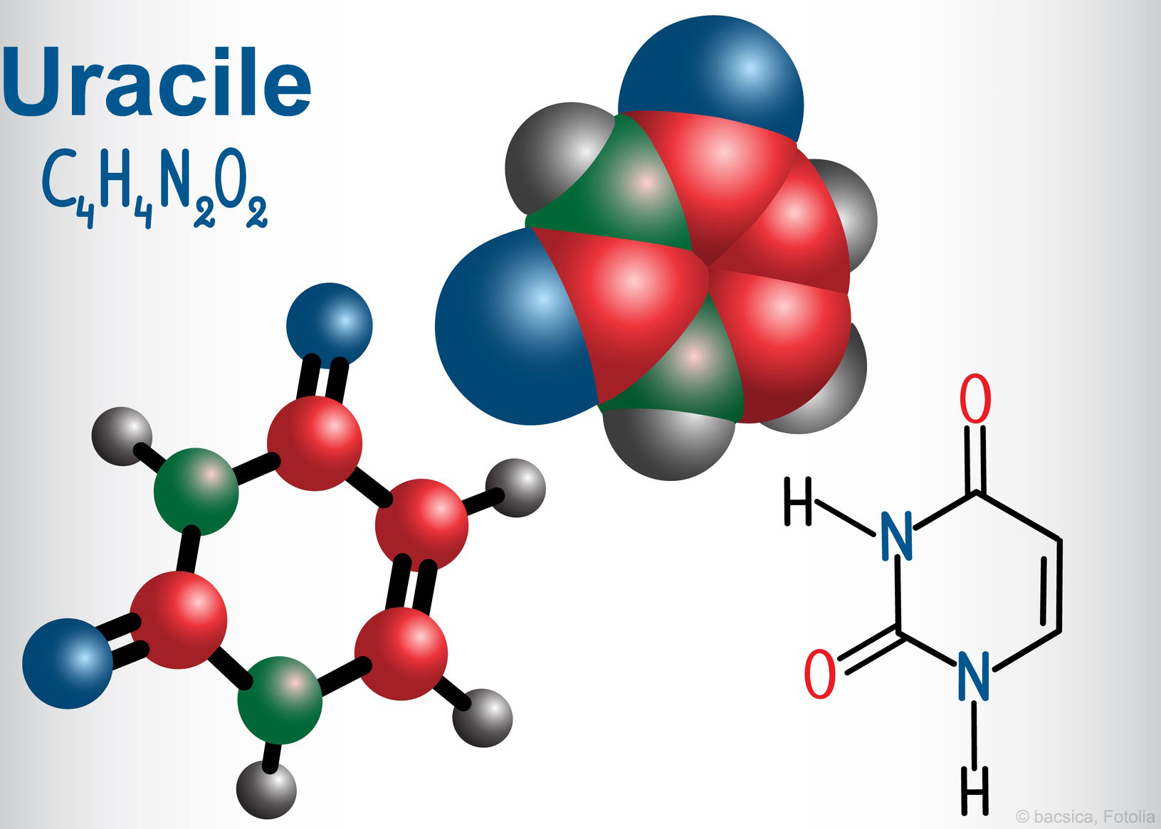 L’uracile est une base pyrimidique avec un noyau aromatique. © bacsica, Fotolia