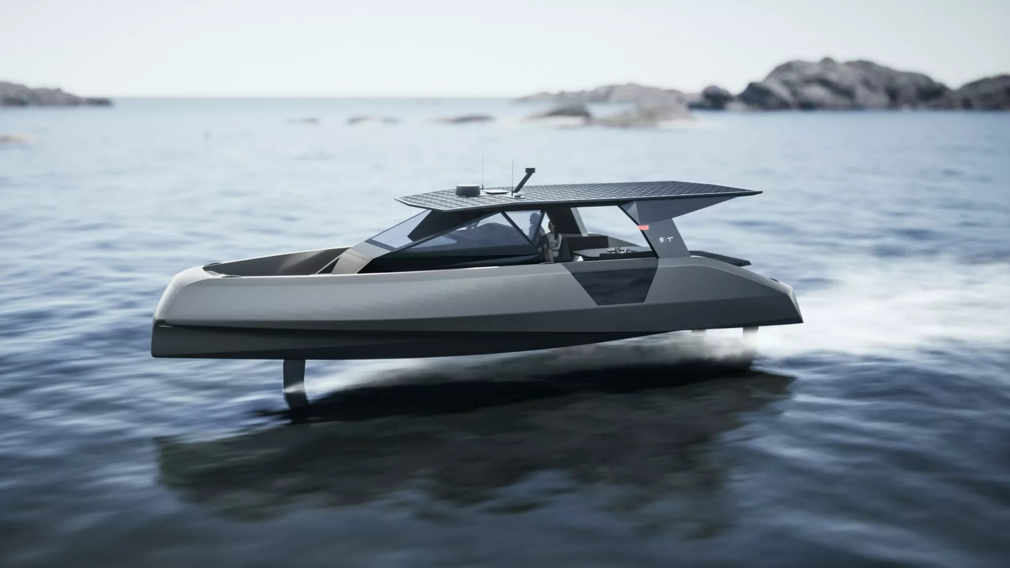 « The Open » sera un yacht hydroptère de luxe entièrement électrique. © Tyde