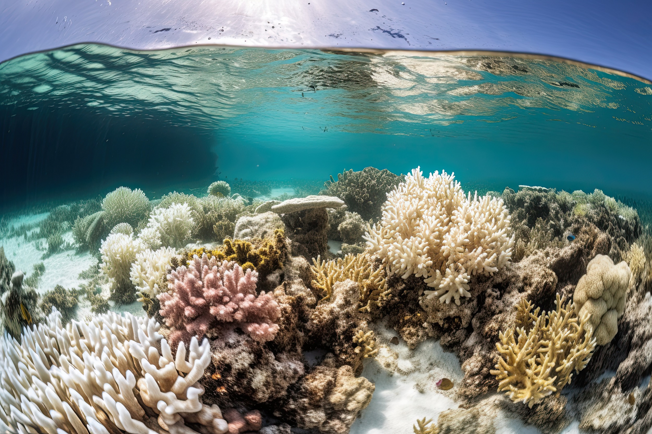 Les vagues de chaleur sous-marines provoquent le blanchiment du corail, un signe de stress, de faiblesse ou de mort. © Regina, Adobe Stock