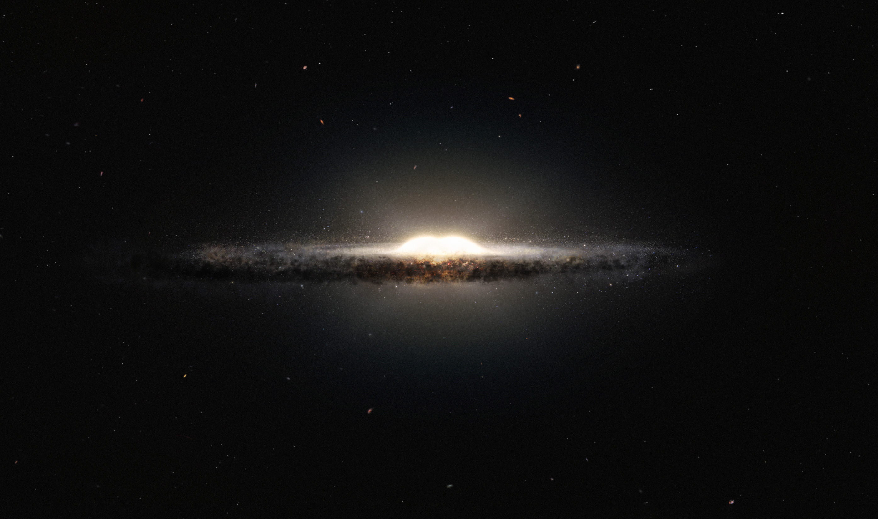 Illustration de la Voie lactée vue de l'extérieur. © ESO