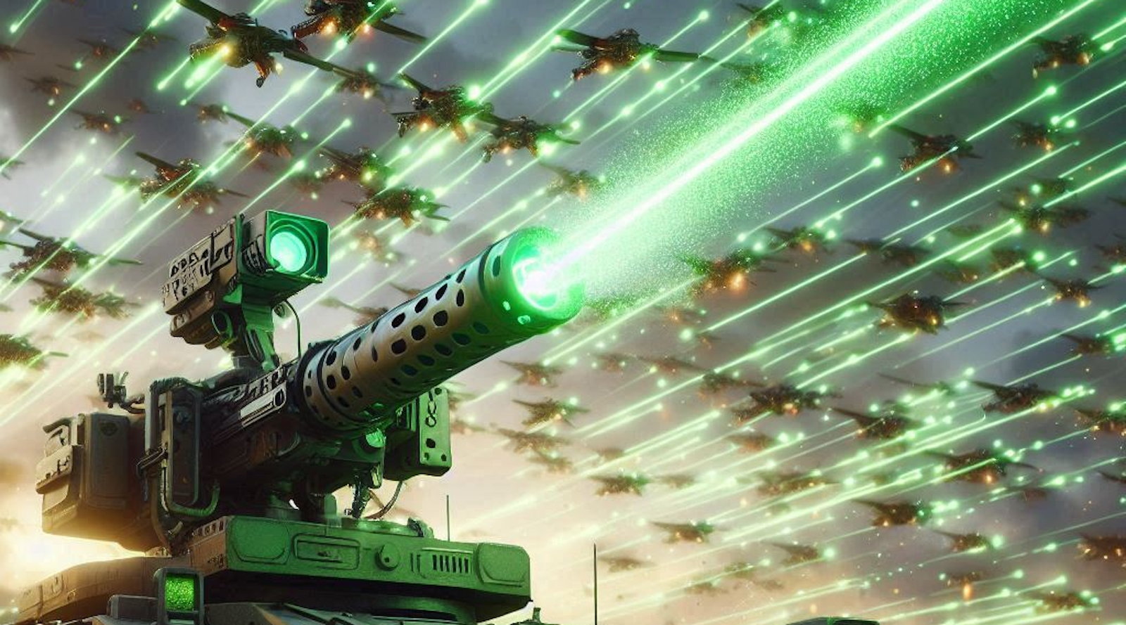 Le tir d’un canon laser coûte un peu plus d’un euro et est illimité. © SB, Microsoft Designer (image générée avec IA)
