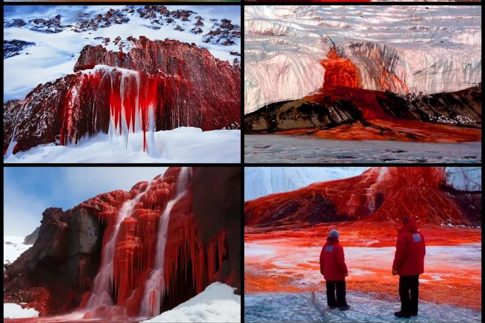 L’incroyable phénomène des cascades de sang en Antarctique enfin décrypté. © Reddit.com, iStock