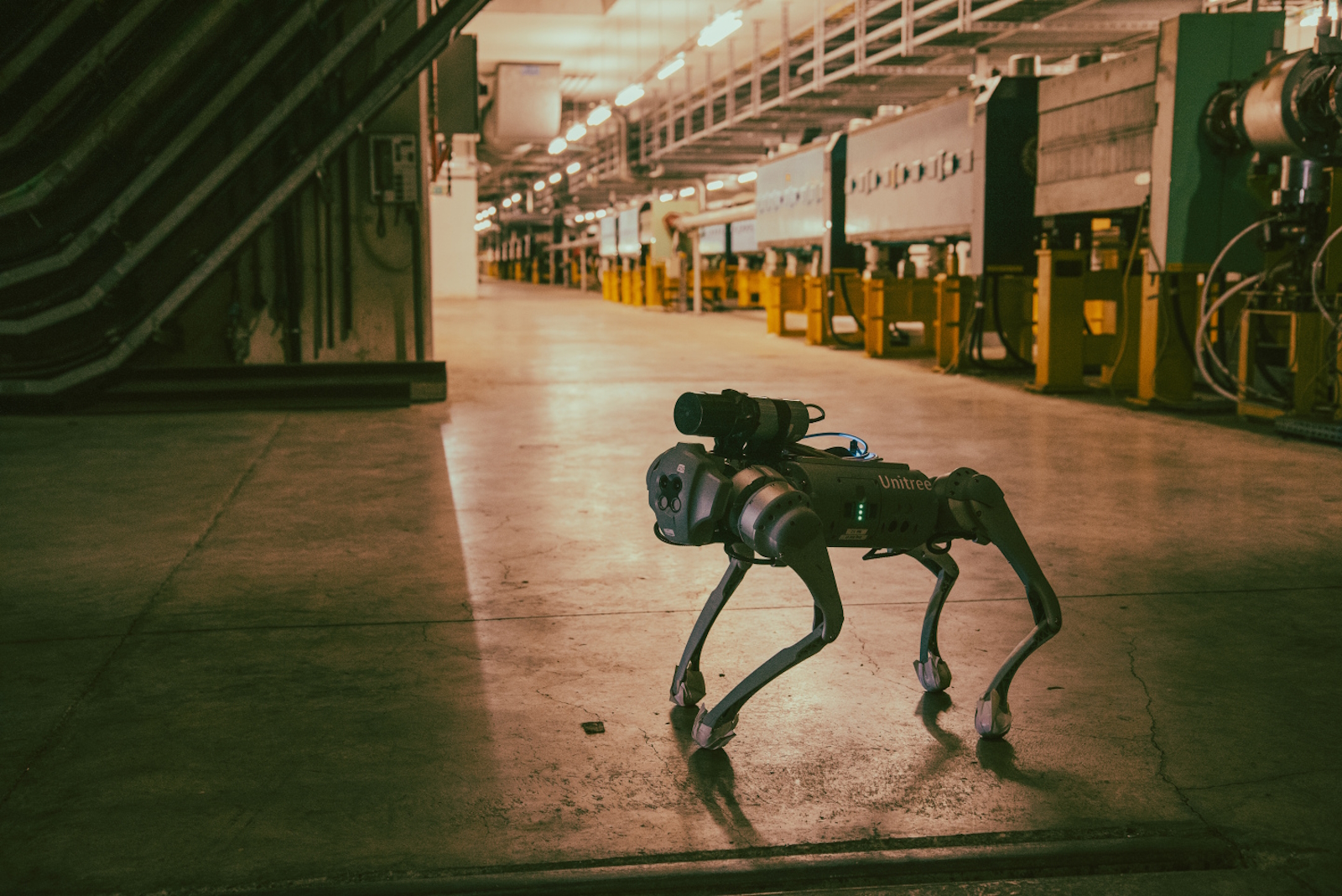 Le CERNquadbot se substitue aux humains pour évoluer dans les galeries de l’accélérateur de particule. © Cern