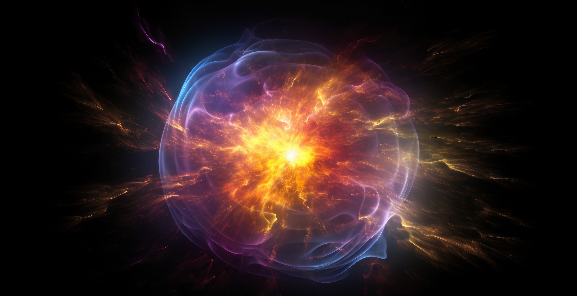 Illustration de l'explosion d'une étoile à neutrons. © TheGoldTiger, Adobe Stock