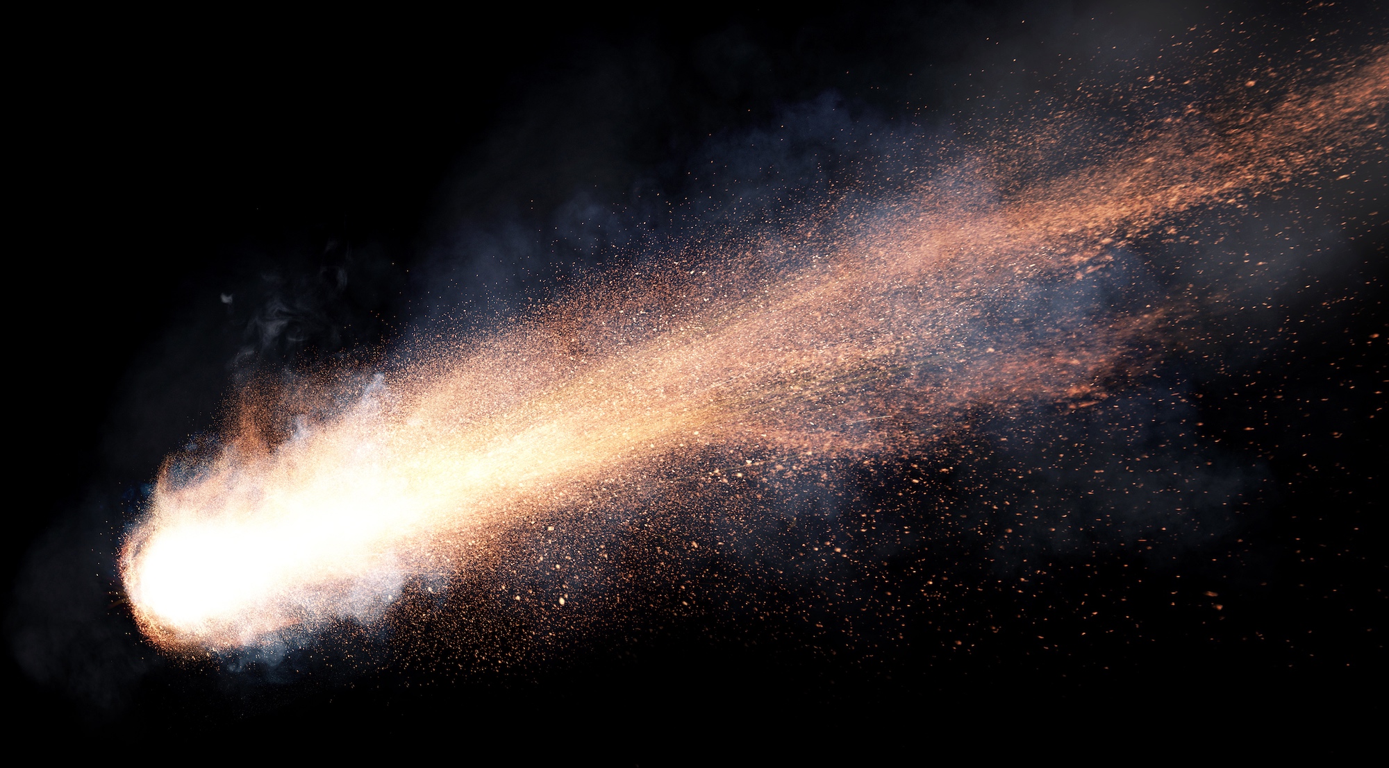 Illustration d'une comète active. © Антон Фрунзе, Adobe Stock