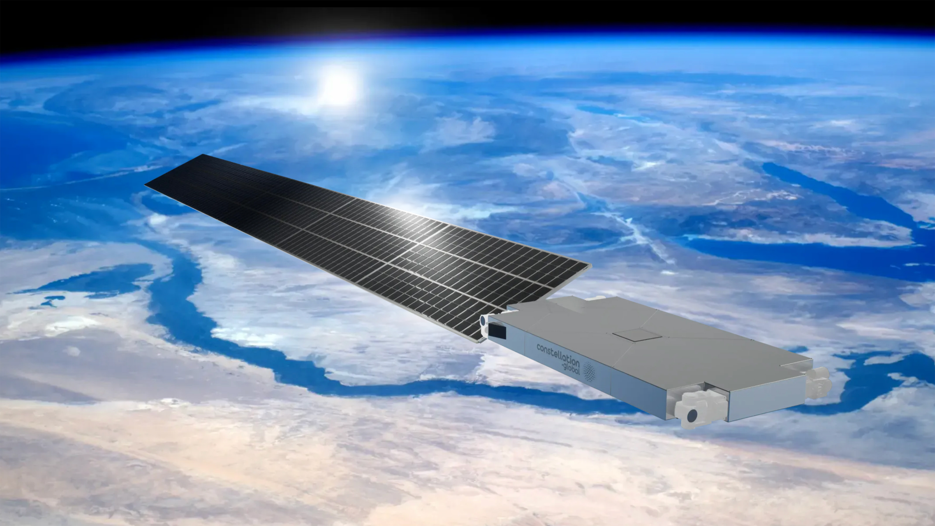 Les satellites de la future constellation de CTO auront un profil aérodynamique très inhabituel. © Constellation Technologies &amp; Operations