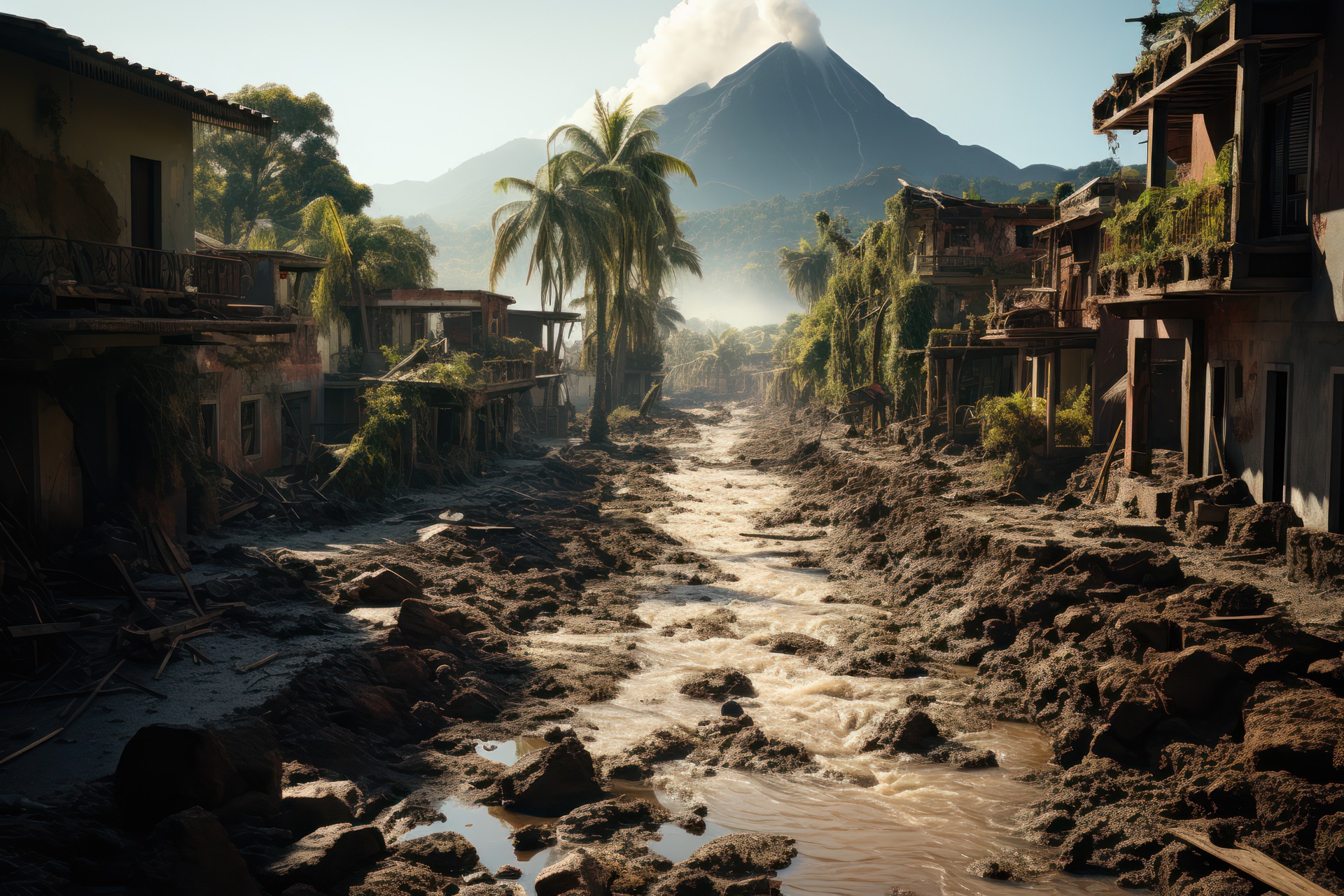D'importantes coulées de boue se sont échappées du volcan Marapi, en Indonésie, causant de nombreux pertes humaines. © Sébastien, Adobe Stock