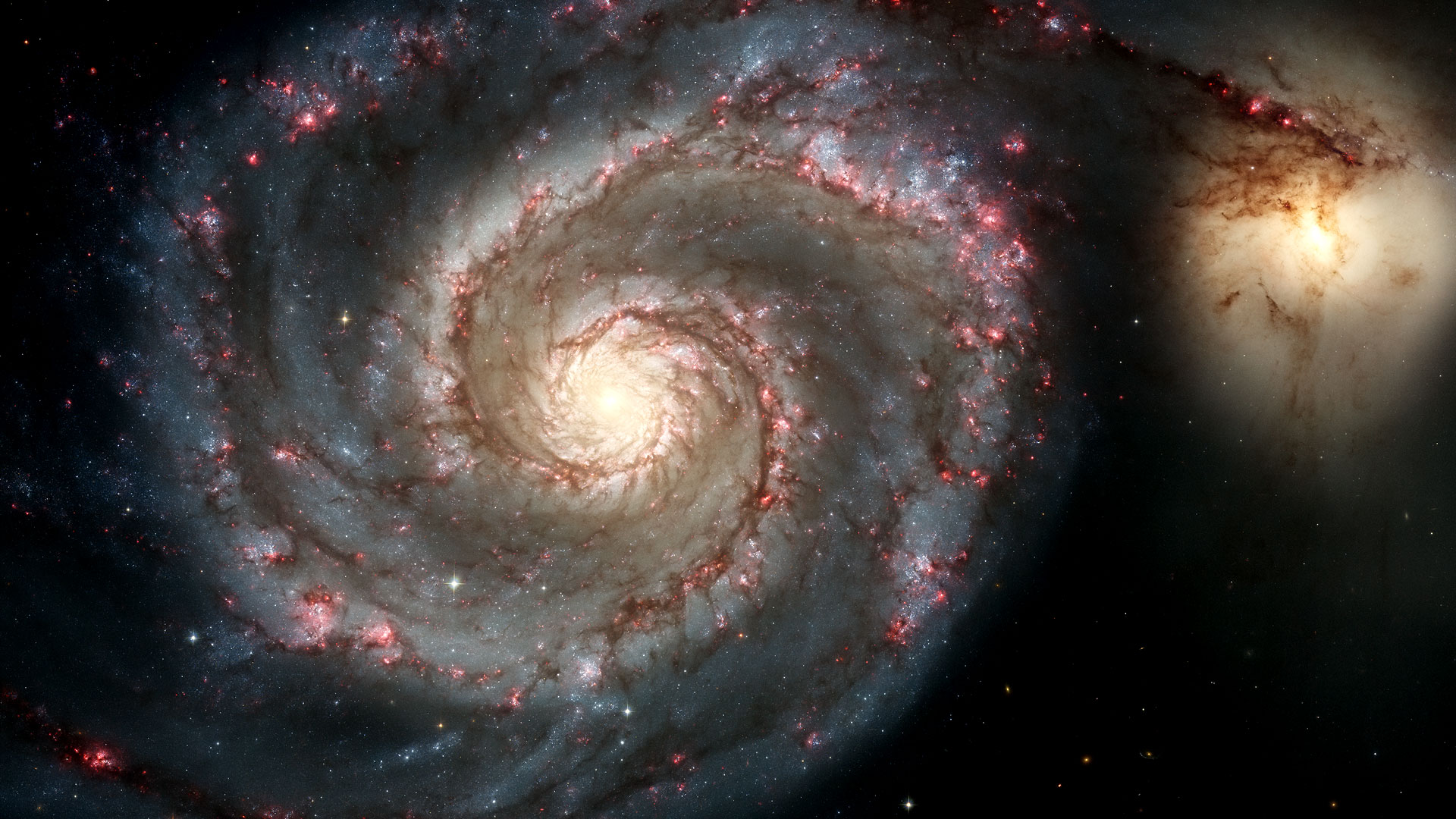 La galaxie du Tourbillon (M51), une spirale astronomique