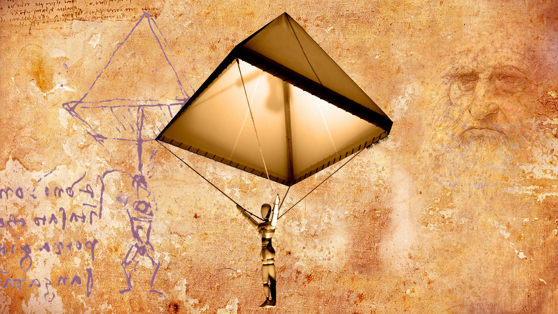 Léonard de Vinci, un des pionniers du parachute