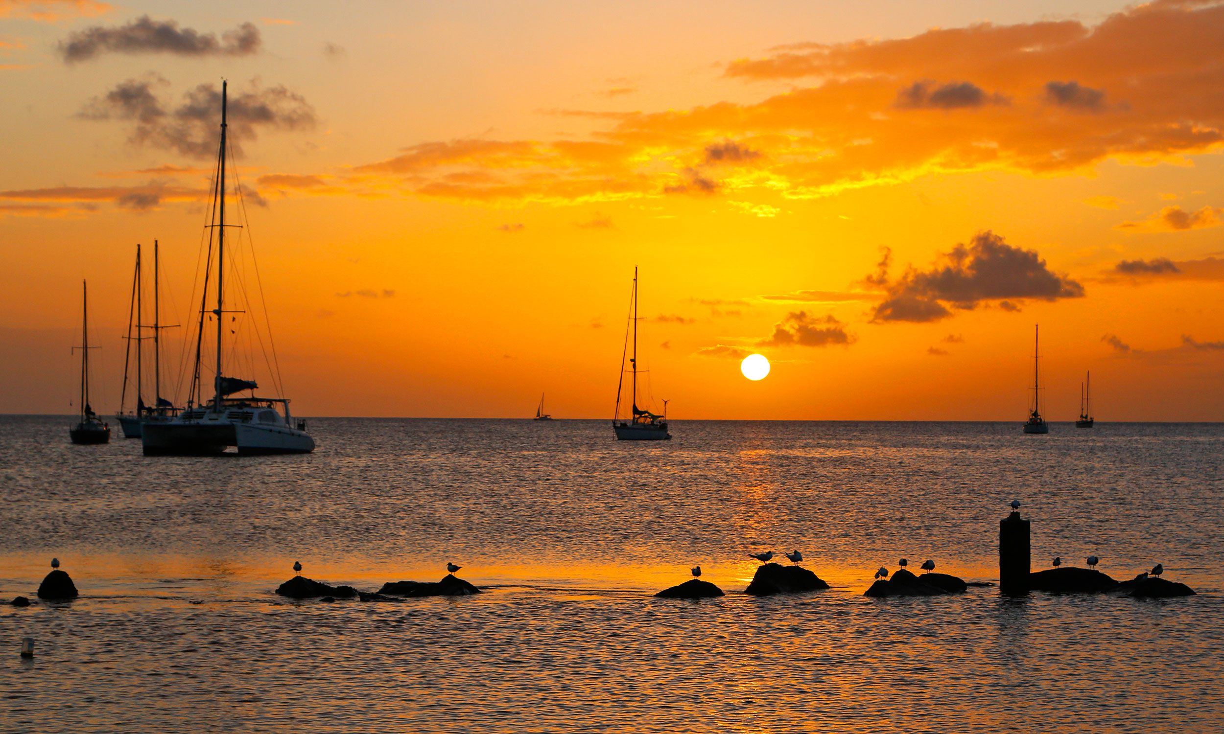 Coucher de soleil sur la Caraïbe