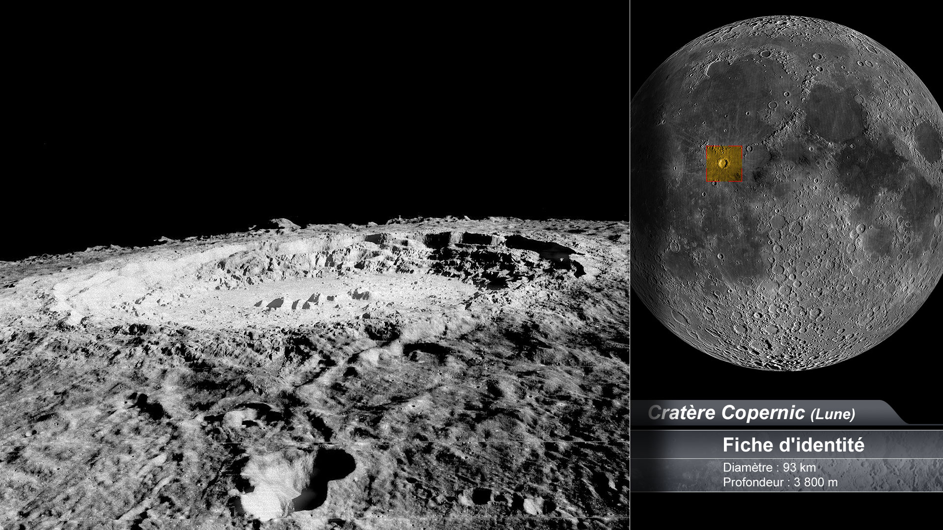 Le cratère Copernic sur la Lune