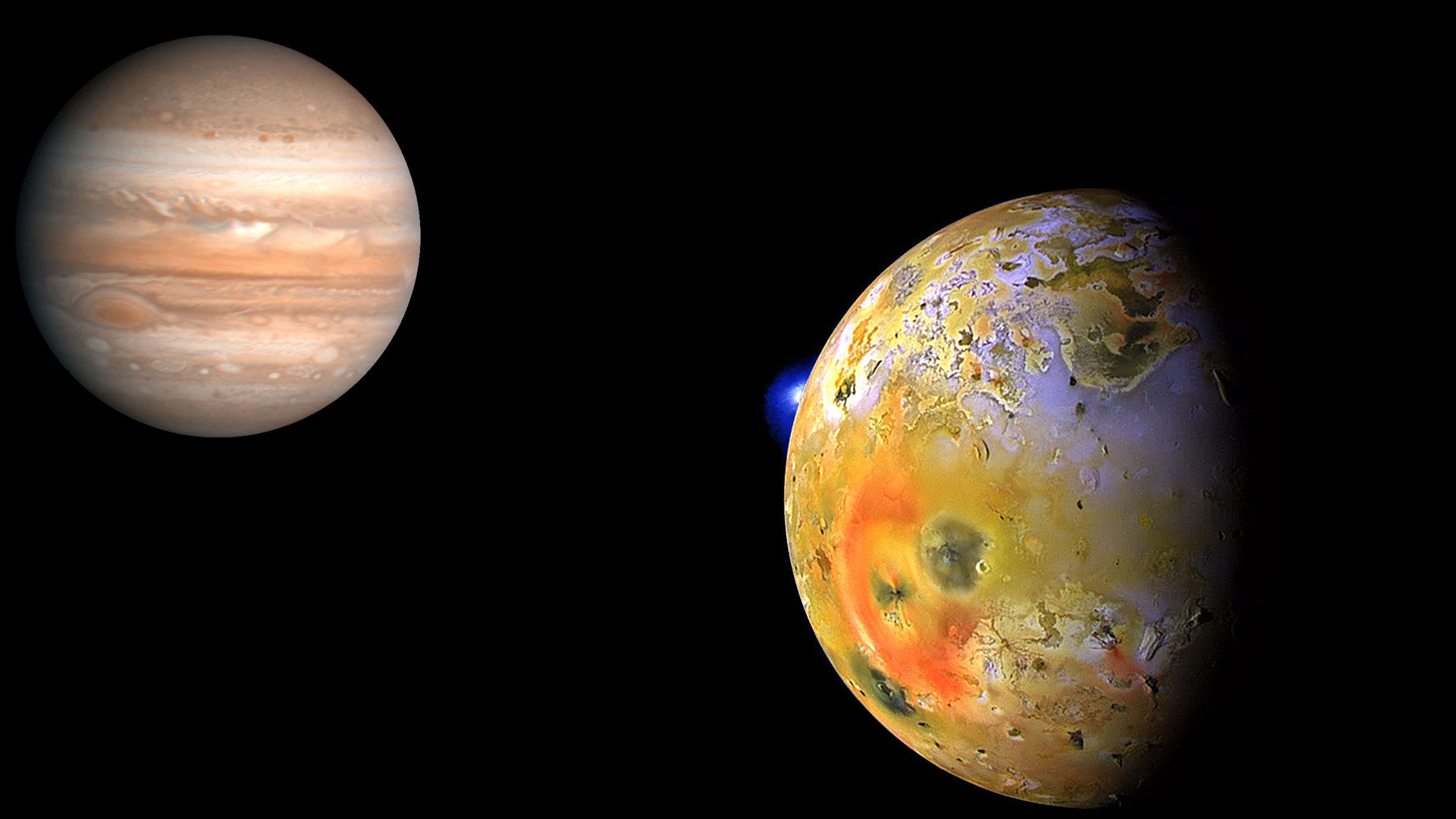 Jupiter et sa lune Io