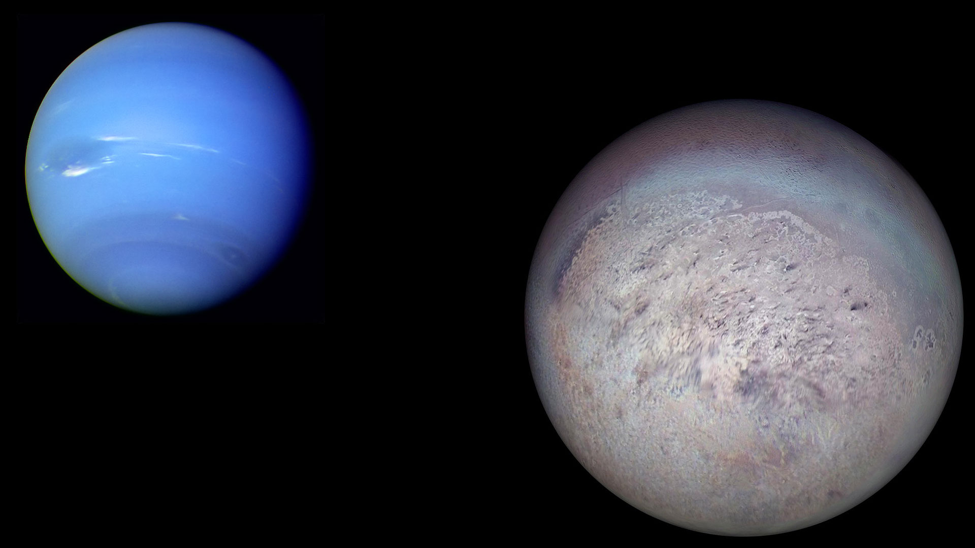 Neptune et sa lune Triton