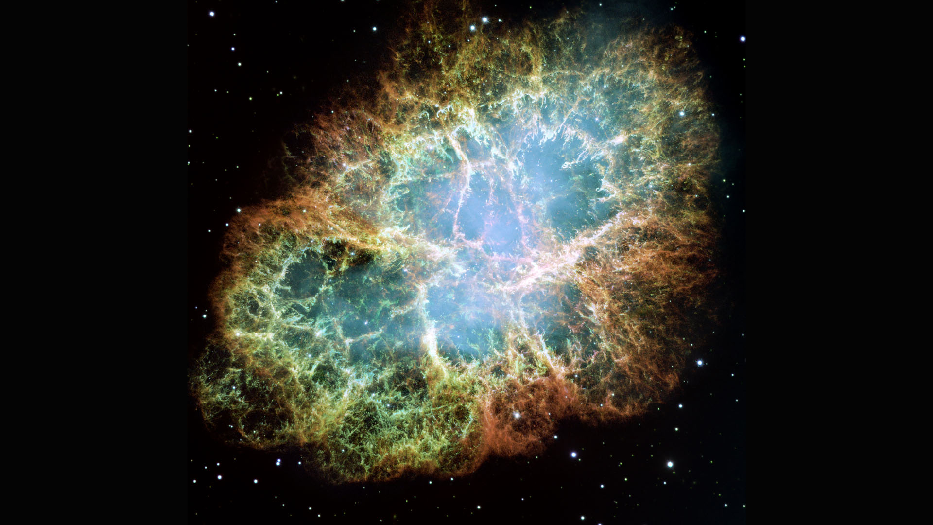 La nébuleuse du Crabe ou les restes d'une supernova, scrutés par Hubble