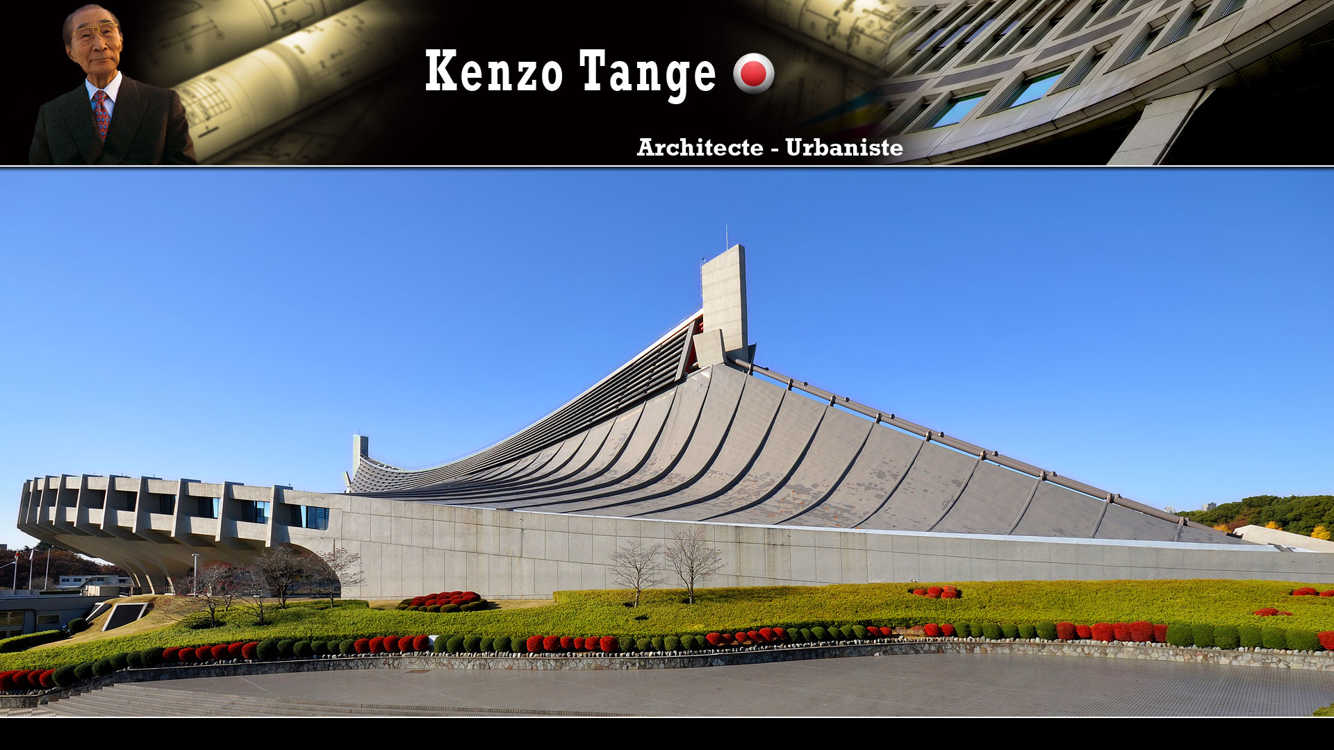 Yoyogi National Gymnasium Tokyo par l'architecte Kenzo Tange