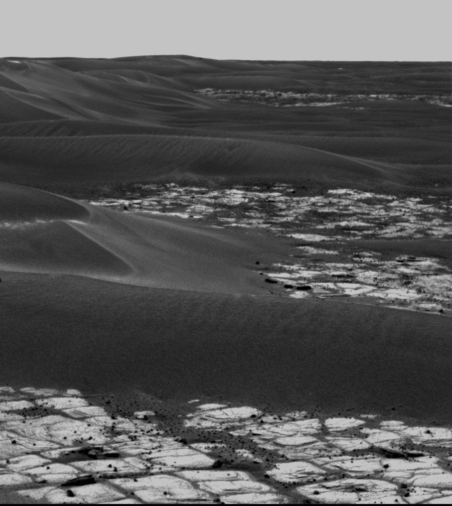 Les dunes noires du cratère Erebus