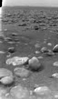 Huygens sur Titan -  Premier paysage