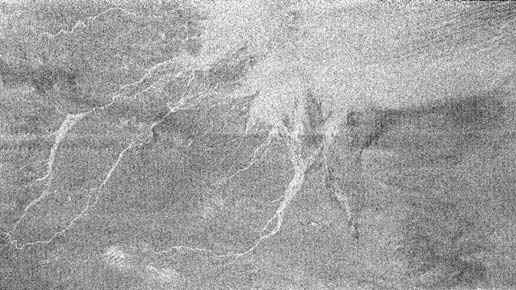 Image radar d'un terrain similaire au site d'atterrissage de Huygens