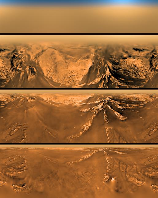 Images de la descente de Huygens sur Titan