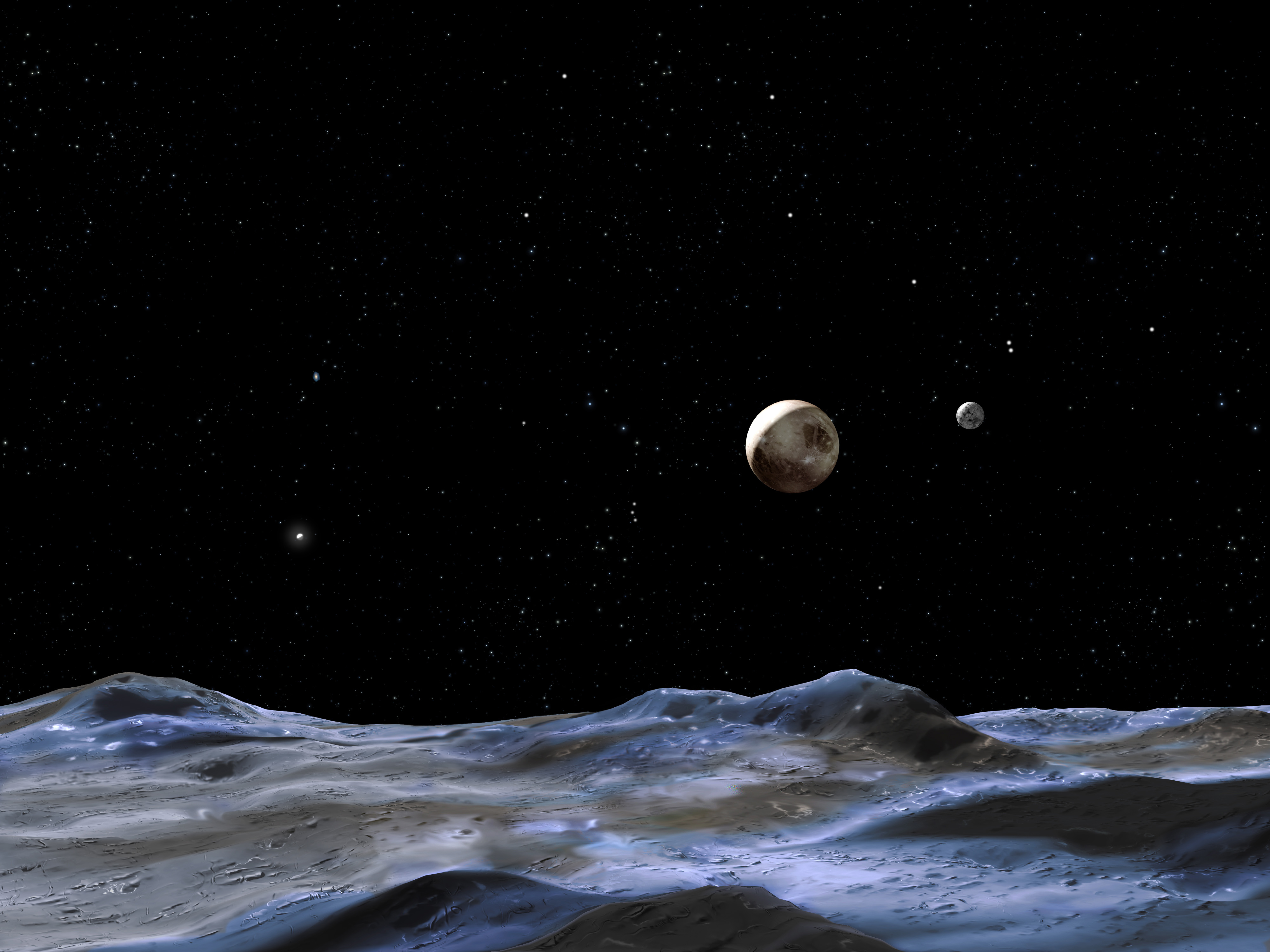 Pluton et ses lunes