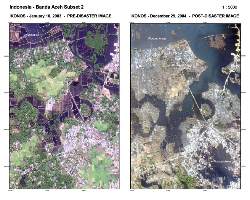 Banda Aceh - Indonésie : avant et après le Tsunami
