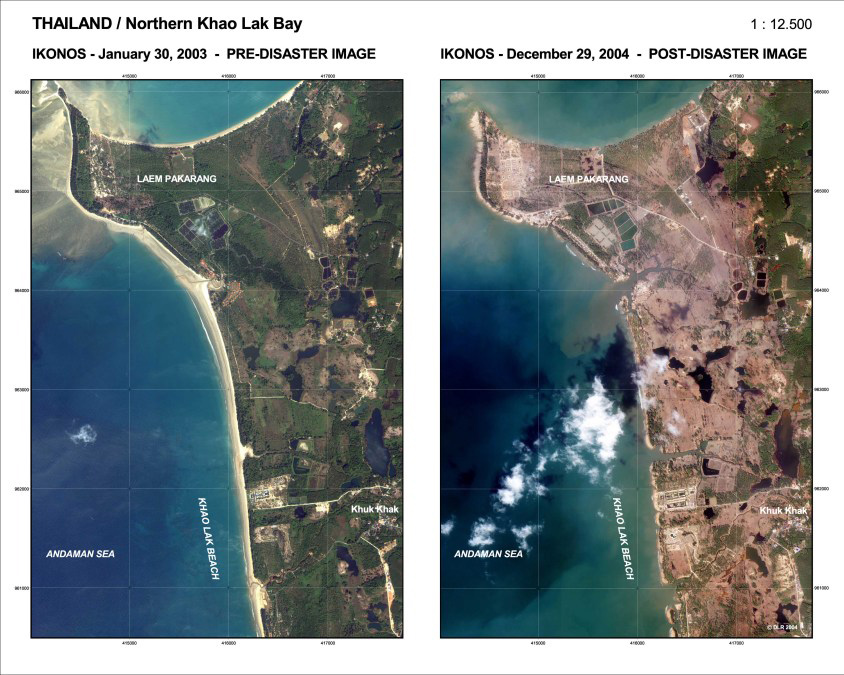 Baie de Khao Lak - Thaïlande : avant et après le Tsunami