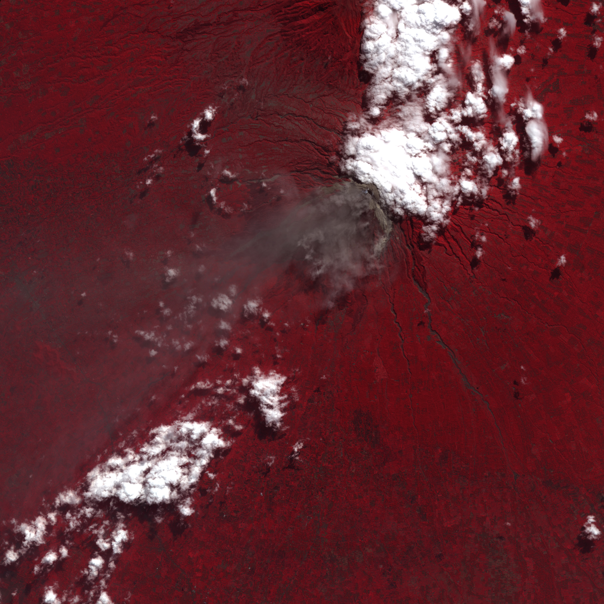 Le volcan Merapi vu par ASTER, le 6 juin 2006