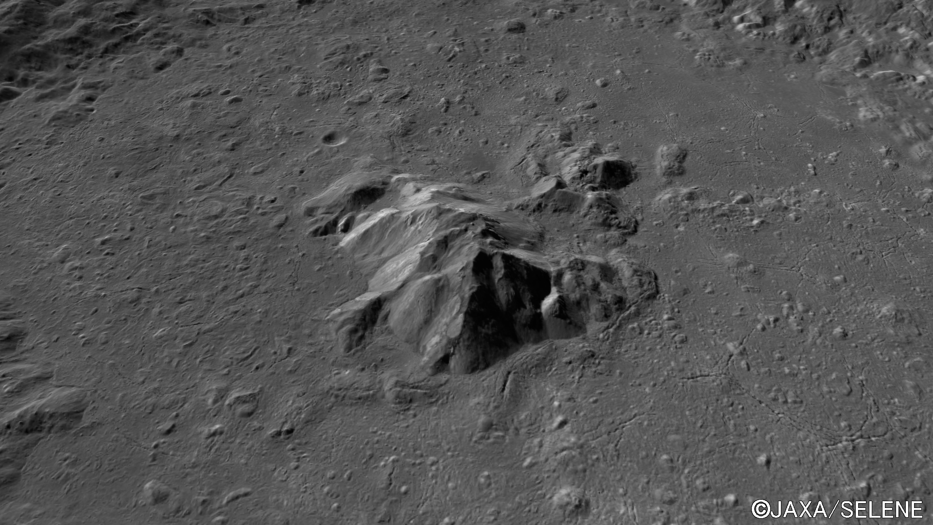 Le pic central du cratère Tycho vu par Kaguya