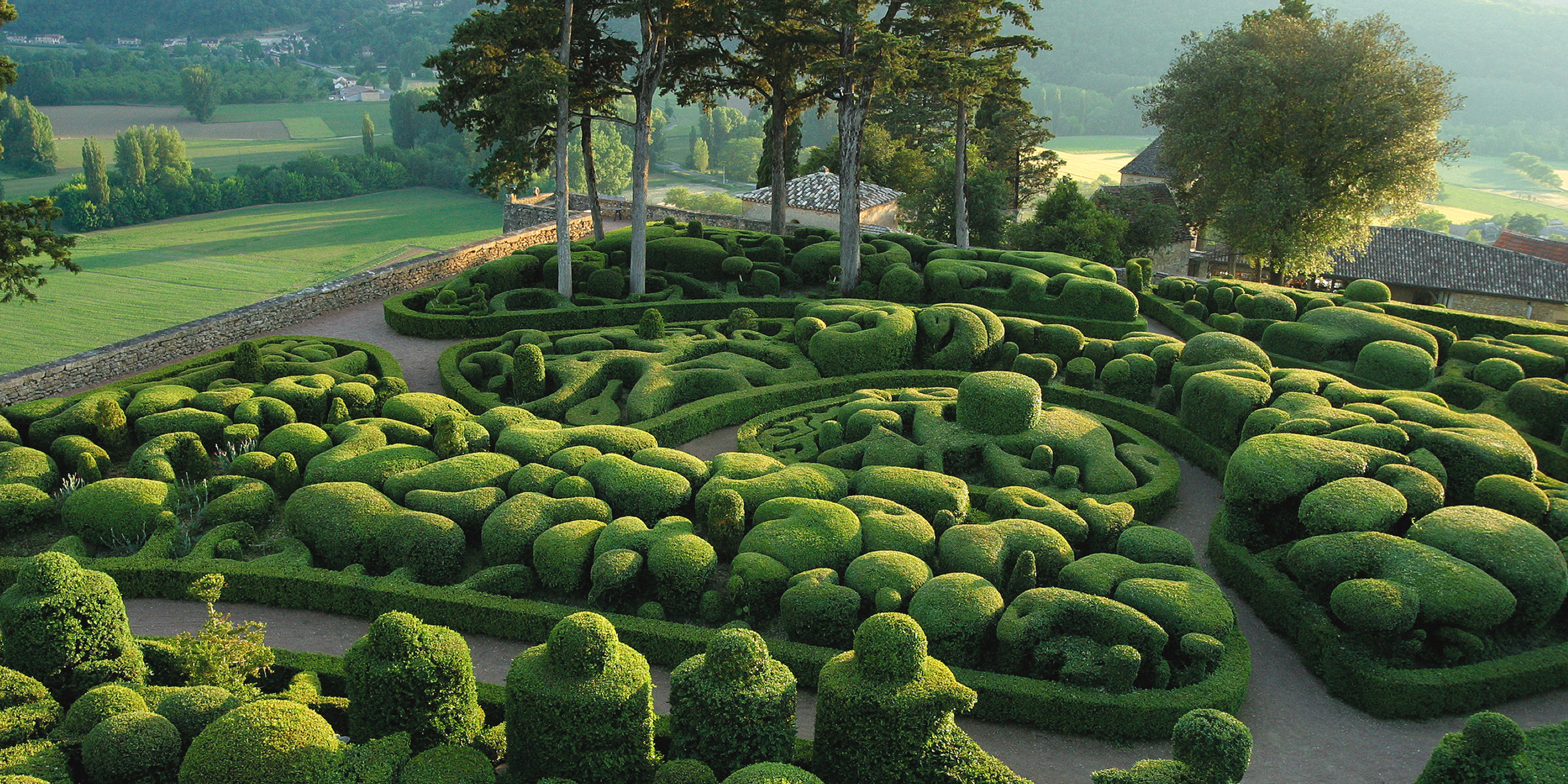 Photo des jardins suspendus de Marqueyssac, en Aquitaine