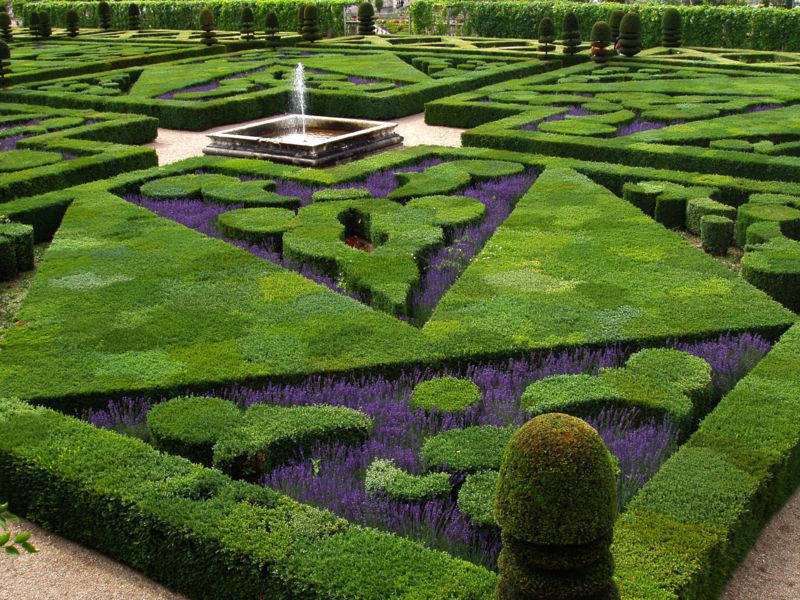 Les jardins à la française du château de Villandry, en France