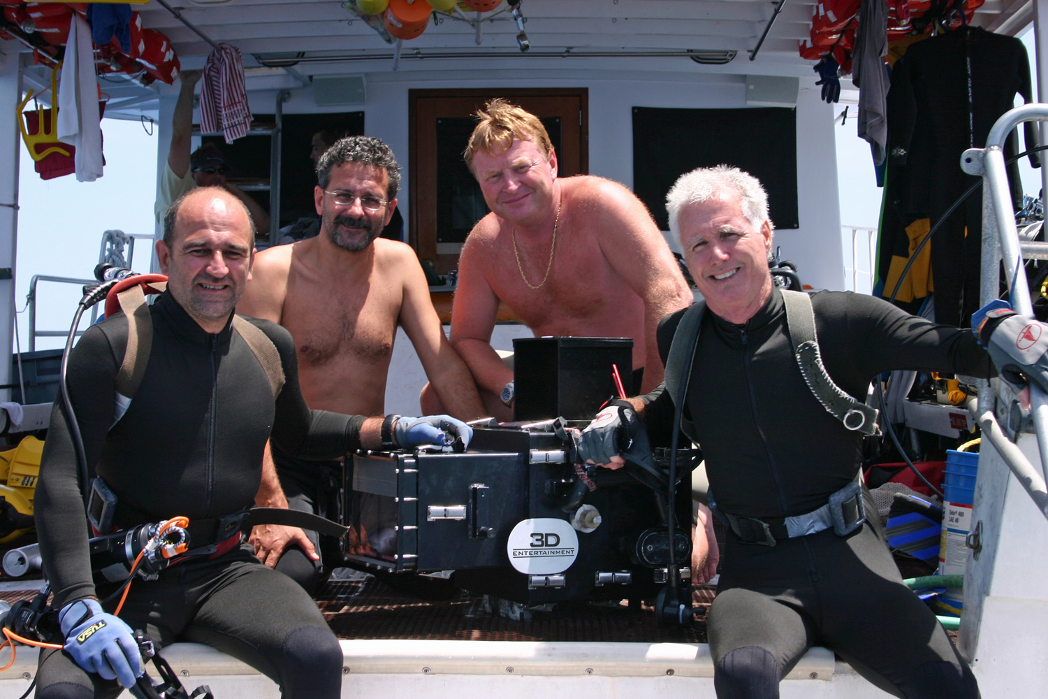L'équipe du film Voyage sous les mers 3D